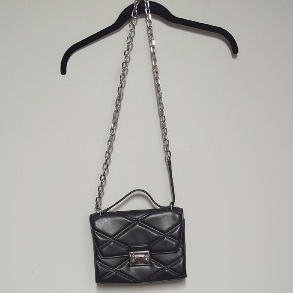 Michael Kors Black Quilted Crossbody Bag with Chain Strap - Picture 1 of 10